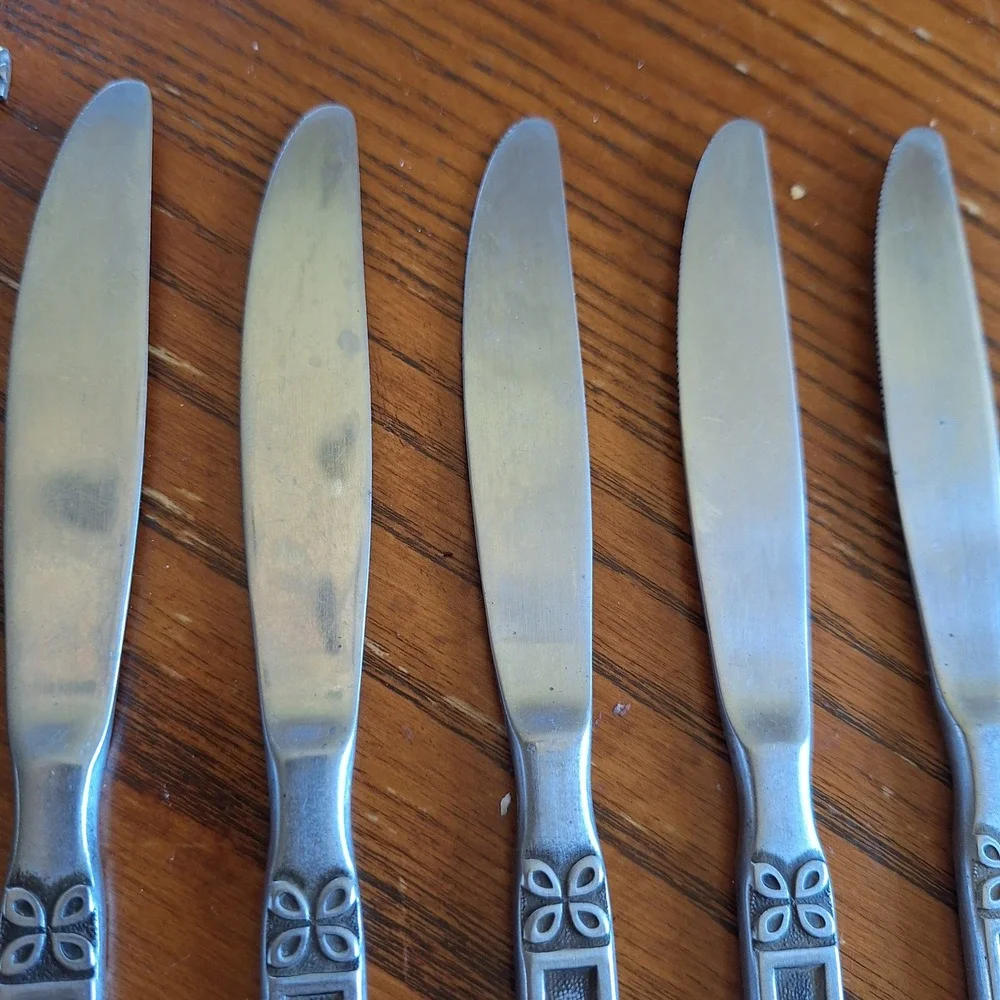 Japan National Stainless Vintage‎ MCM Retro Flatware Set 10 pcs Assorted